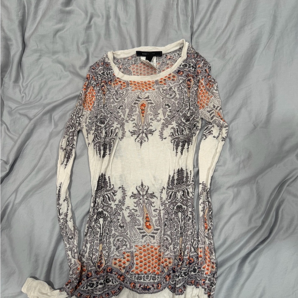 BCBG Bohemian Long Sleeve with Orange Accents